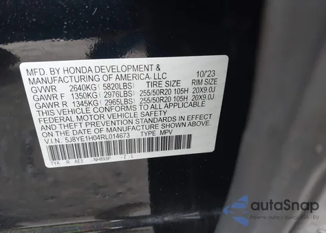2024 Acura Mdx A-Spec z USA, uszkodzony, nr VIN 5J8YE1H04RL014673